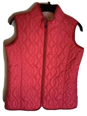 Chaleco sin mangas ligero acolchado rosa Lands' End para niños talla XL 16 Foto 1 de 4