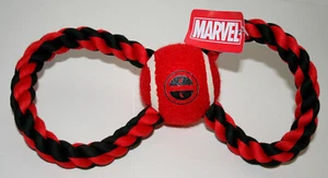 Marvel Comics Deadpool Buckle-Down Tennis Ball Rope Dog Play New - Picture 1 of 3