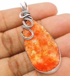 Natural Tourmaline In Quartz 925 Solid Sterling Silver Pendant Jewelry - Picture 1 of 1