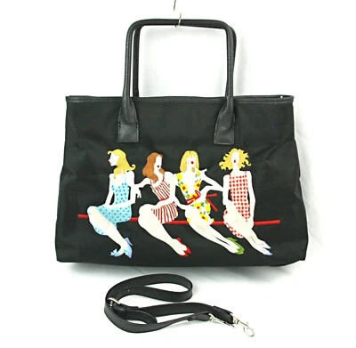 NEW Sydney Love Embroidered Ladies Canvas Handbag Crossbody Tote Double Handle - Image 1 of 4