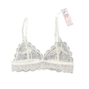 Cosabella Sweet Treat Bralette Womens S Small White See Through Lace Wireless
