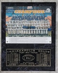 2006 Indianapolis Colts Super Bowl XLI Champions 12" x 15" Plaque 41