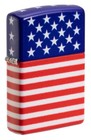 Zippo Windproof American Flag Patriotic Lighter, Wrap Around Design, 48700, NIB