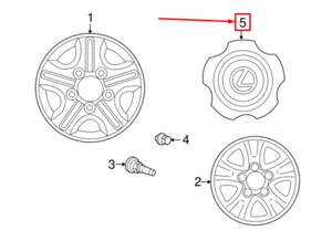 LEXUS LX J100 Wheel Center Cap 4260360650 42603-60650 NEW GENUINE - Picture 1 of 3
