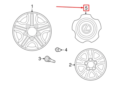 LEXUS LX J100 Wheel Center Cap 4260360650 42603-60650 NEW GENUINE - Image 1 of 3
