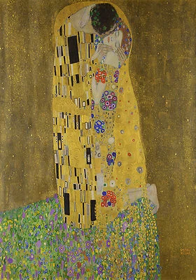 A0 SIZE KLIMT GUSTAV the kiss huge painting art print vintage  841 x 1189 mm - Image 1 of 4