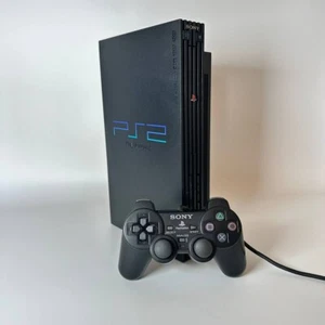 Sony PlayStation 2 Fat Console PS2 Nera COMPLETA cavi e CONTROLLER Dualshock 2 - Imagen 1 de 13