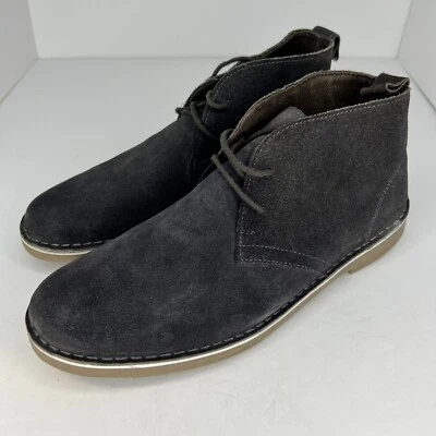 Route 66 Mens Slate Gray Retro Suede Walking Lace Up Ankle Size 8 Chukka Boots - Image 1 of 4