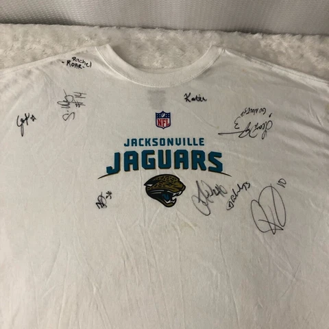 Jacksonville Jaguars Signed Reebok Shirt Size 3XL & Towel **Has Stains/Spots** Cover