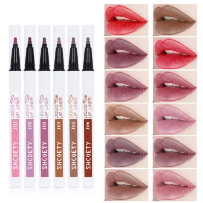 Liquid Lip Liner Long Lasting Lip Stain Marker Natural Lipstick Pen Matte UK - Image 1 of 4