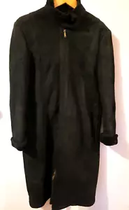 ABRIGO LARGO FIN DE SEMANA MAXMARA CUERO DE OVEJA GENUINO PIEL DE OVEJA NEGRO GAMUZA EE. UU. 8 - Imagen 1 de 24