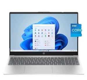 NEW HP 15.6 inch Touchscreen Laptop Intel Core i5-1334U/8GB RAM/512GB SSD Silver - Picture 1 of 9