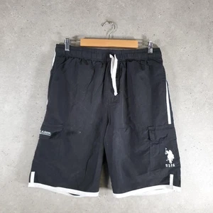 Vintage U.S. Polo Assn. Sweat Shorts L Large Black Men’s Logo Sports Pockets - Picture 1 of 8