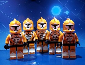 Lego Star Wars Clone Trooper Minifigure Lot of 5 Bomb Squad Phase 1 Army Builder