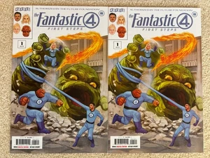 Menge 2 Fantastic Four Erste Schritte #1 Comics Fast neuwertig Marvel 2025 Film Hommage - Bild 1 von 2