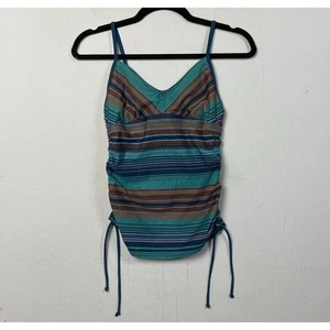 Costume da bagno prAna Moorea Tankini top XS cravatta increspata multiway cinghie regolabili boho - Foto 1 di 7