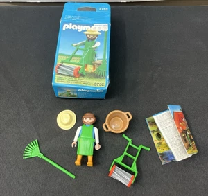 Vintage 1992 Playmobil Gardner with Lawnmower 3752 In Original Box - Picture 1 of 7