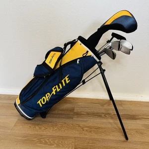 Top Flite XLj Junior Golf Club Set 6 w/ Stand Bag Jr Kids Right Blue Yellow - Picture 1 of 24