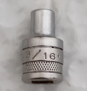 SK TOOLS USA 40906, UNIDAD DE 1/4", ENCHUFE DE 3/16", POCO PROFUNDO, 6 PUNTOS *MOLETEADO* - Imagen 1 de 7