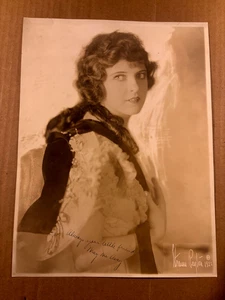 Rarissima foto May McAvoy molto antica autografata oversize 10/13 anni 20 Ben Hur Jaz - Foto 1 di 7