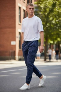 Herren Joss Cargohose Arbeitskleidung Utility Combat Cargo 7 Taschen Jogginghose J7 - Bild 1 von 5