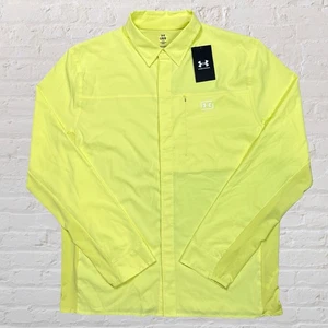 Camisa Under Armour Fish Pro Manga Larga Botón UPF Pesca Amarilla Para Hombre Grande - Imagen 1 de 5