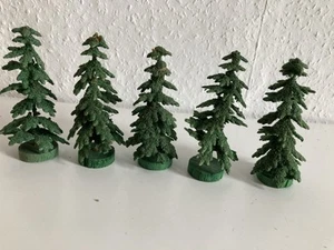 5 alte Tannen Bäume Höhe 8 cm Modellbahn Spur H0 - Bild 1 von 3