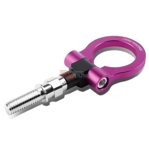 FOR 09-13 HONDA FIT PURPLE T-6061 ALUMINUM DIRECT BOLT-ON TOW HOOK HAULING KIT - Picture 1 of 5