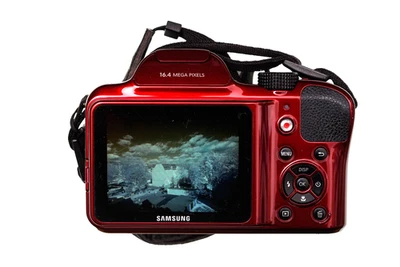 SAMSUNG WB1100F Digitalkamera 16.4MP INFRAROT UMBAU Infrarotkamera Kamera IR rot - Bild 1 von 2