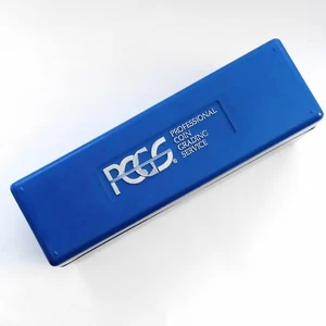 Scatola portaoggetti blu PCGS leggermente usata - contiene 20 monete - Foto 1 di 2