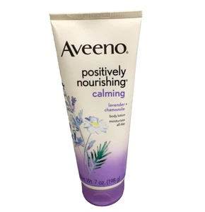 95% Aveeno Positively Nourishing Calming Body Lotion Lavender Chamomile 7oz - Picture 1 of 14