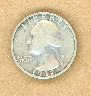 1937 S Washington Silver Quarter Key Date  from San Francisco Mint - Image 1 of 2