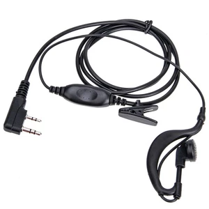 2 Pin PTT MIC Headset Hörmuschel Mikrofon für Kenwood Baofeng UV5R Radio Walkie Talkie - Bild 1 von 3