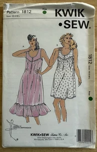 Kwik Schnittmuster 1812 für leichten Webstoff Misses’ Nachthemden Gr. XS-L - Bild 1 von 3