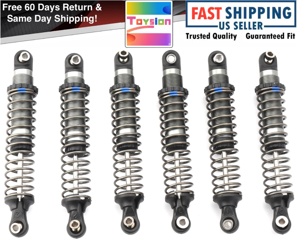 Fits TRX-6x6 Flatbed HAULER (88086-4) - SHOCKS (frt/rr dampers w/Springs Traxxas - Image 1 of 4