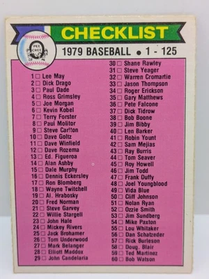 1979 O-Pee-Chee - Checklist - 1-125 - Baseball - Image 1 of 4