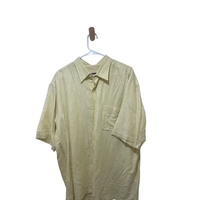 Camisa informal Austin Reed mezcla de lino abotonada manga corta XL Foto 1 de 4