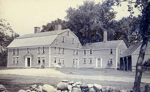 Fotografía antigua gran formato vidrio negativo Wayside Inn Sudbury MA 1892 - Imagen 1 de 3