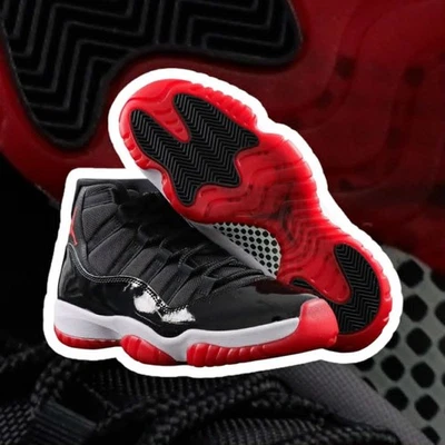 Size 10 - Jordan 11 Retro High “Bred” – Black/Red– Brand New - Image 1 of 4