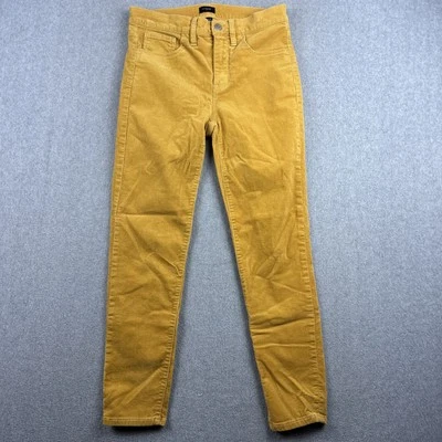 Pantalones J Crew para mujer 27x26 amarillos ballena pana elásticos ajustados chinos preppy Foto 1 de 4