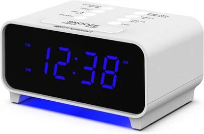 Emerson SmartSet Dual Alarm Clock Radio AM FM Radio Dimmer Sleep Timer Blue LED - Image 1 of 4
