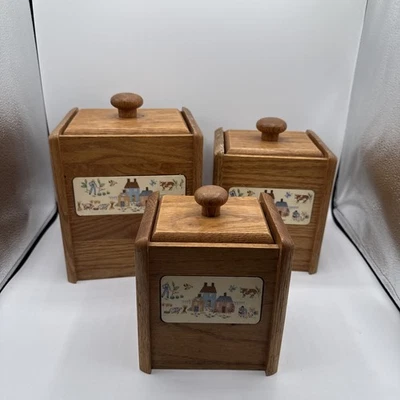 Juego de revestimiento de plástico de bote de madera International Heartland de colección/3 Grannycore Foto 1 de 4