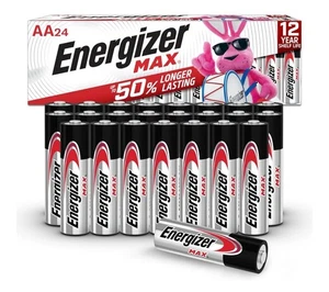 Energizer AA Batteries, MAX Double A Battery Alkaline, 24 Count - Picture 1 of 2
