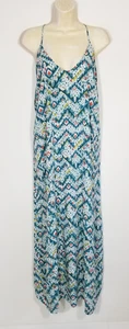 Old Navy Women XL Multicolor Maxi Shift Dress Geometric V-neck Criss Cross Strap - Picture 1 of 7