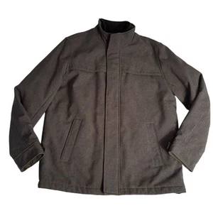 Dockers Men's Large Gray Grey Softshell Jacket with Microfleece Bib - Picture 1 of 12