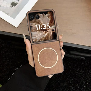 Funda magnética delgada de cuero a prueba de golpes para Motorola Razr/Razr+2024 2025 - Imagen 1 de 21