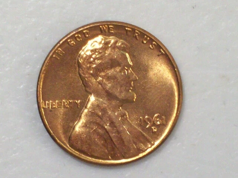 1961-D US Lincoln Cent Die Break Reverse Die Chip Obverse Error BU 2 Errors Cover