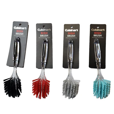 Cepillo para platos Cuisinart multiusos limpieza profunda mango transparente Foto 1 de 4