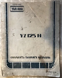 YAMAHA YZ125H Owners Manual FREE SHIPPING - Picture 1 of 3