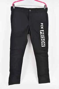 Dickies FCK Prison Mens Black Skinny Straight Pants Size 34x32 - Picture 1 of 6